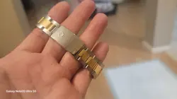 VERY RARE  1980's Rolex 18K Solid Perpetual Date Ref: 15038 On A 2 Tone Bracelet
