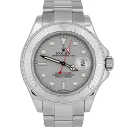 MINT PAPERS ROLEX YACHT-MASTER STAINLESS STEEL PLATINUM 40MM WATCH 16622 BOX