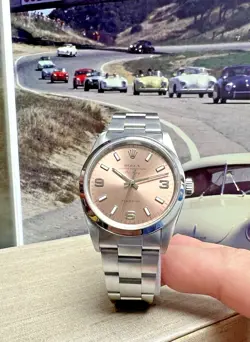 Rolex Oyster Perpetual Air King Precision 14000 Salmon Dial 34mm Watch