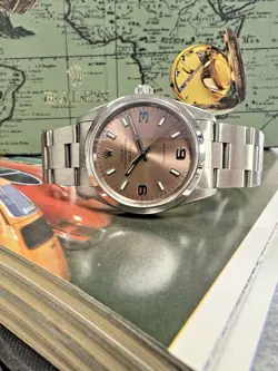 Rolex Oyster Perpetual Air King Precision 14000 Salmon Dial 34mm Watch
