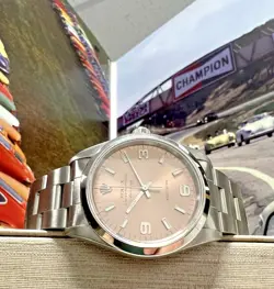 Rolex Oyster Perpetual Air King Precision 14000 Salmon Dial 34mm Watch