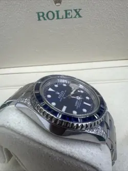 Rolex 116610 Submariner With Blue And Natural Diamonds 40mm Stainless Steel WBox