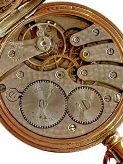 ROLEX EMPRESS A.W.C.CO 10 YEARS CASE SIGNED DOUBLE HUNTER POCKET WATCH SPARES