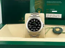ROLEX AIR KING 126900 BLACK DIAL 40MM STAINLESS STEEL BOX PAPER 2023