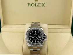 ROLEX GMT MASTER II 116710 BLACK CERAMIC STAINLESS STEEL 40MM BOX