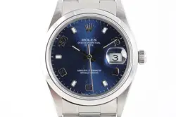 ROLEX OYSTER PERPETUAL DATE 15200 STAINLESS STEEL 34MM MEN'S WATCH 2000