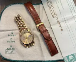 MENS ROLEX OP DAY-DATE PRESIDENT 18238 CHAMPAGNE DIAL 36MM FULL SET