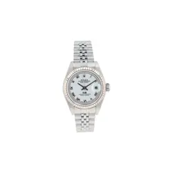 B+P ROLEX DATEJUST 79174 26MM WHITE ROMAN NUMERAL DIAL FLUTED BEZEL JUBILEE BAND
