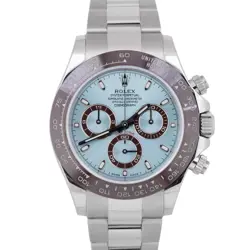 PAPERS ROLEX DAYTONA GLACIER ICE BLUE DIAL 40MM 950 PLATINUM WATCH 116506 BOX