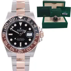 2024 NEW PAPERS ROLEX GMT MASTER 2 II ROOT BEER ROSE GOLD 126711 CHNR WATCH BOX