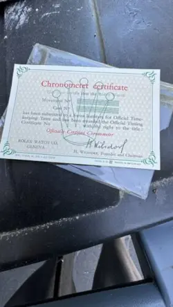 Genuine  Mint  Rare Rolex Card Open Papers Blank Certificate Guarantee.