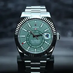 ROLEX SKY-DWELLER 336934 SILVER OYSTER BRACELET WITH SILVER BEZEL