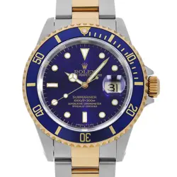 ROLEX SUBMARINER DATE 16613 BLUE U NUMBER SECOND HAND MENS