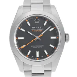 ROLEX MILGAUSS 116400 BLACK M NUMBER SECOND HAND MENS