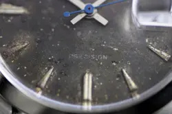 Rolex Oyster Date Precision Black Aged Dial Mens Vintage Steel Watch 6694