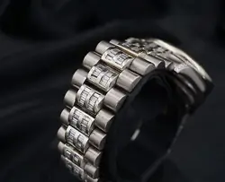 Rolex White Gold Day Date 18239 Warranty 36mm 18k Baguette Diamond Bezel W945