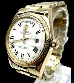 Rolex Day Date President 1807 Roman White 36mm Dial Automatic Men's Watch 6 1/2"