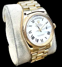 Rolex Day Date President 1807 Roman White 36mm Dial Automatic Men's Watch 6 1/2"