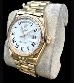 Rolex Day Date President 1807 Roman White 36mm Dial Automatic Men's Watch 6 1/2"
