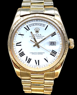 Rolex Day Date President 1807 Roman White 36mm Dial Automatic Men's Watch 6 1/2"