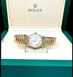 Rolex Day Date President 1807 Roman White 36mm Dial Automatic Men's Watch 6 1/2"