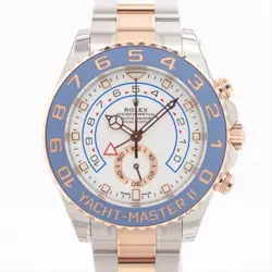 ROLEX YACHT-MASTER II 116681 SS×PG AT WHITE DIAL 1 EXTRA LINK
