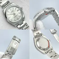 LADIES ROLEX DATEJUST 31MM 178240 SILVER DIAL STEEL SMOOTH OYSTER BOX PAPERS