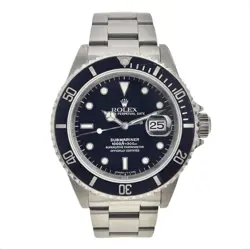 ROLEX SUBMARINER DATE STEEL BLACK DIAL 40MM AUTOMATIC MEN’S WATCH 16610