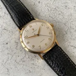 1956 Rare Rolex Precision 18ct Gold 36mm Oversized Arabic Swiss Watch - Boxed