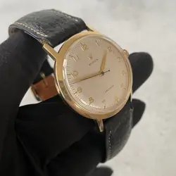 1956 Rare Rolex Precision 18ct Gold 36mm Oversized Arabic Swiss Watch - Boxed