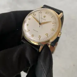 1956 Rare Rolex Precision 18ct Gold 36mm Oversized Arabic Swiss Watch - Boxed