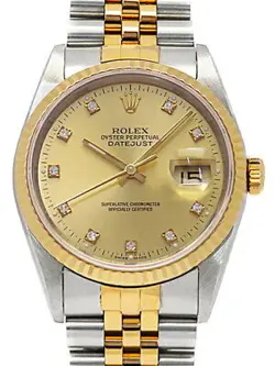 ROLEX DATEJUST DIAMOND 16233G E MEN'S AUTOMATIC #T098