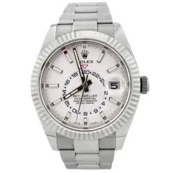 ROLEX SKY-DWELLER 42MM WHITE DIAL WATCH 326934
