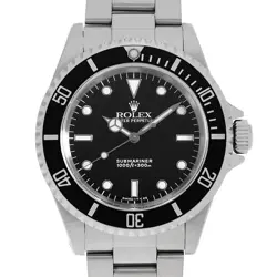 ROLEX SUBMARINER NO DATE 14060 BLACK ALL TRITIUM X NUMBER SECOND HAND MENS