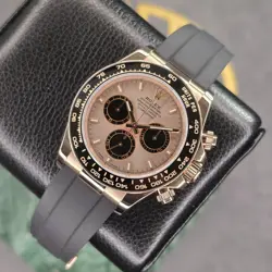 ROLEX DAYTONA 126515LN 40MM SUNDUST DIAL 18K  EVEROSE GOLD OYSTERFLEX BLACK B&P