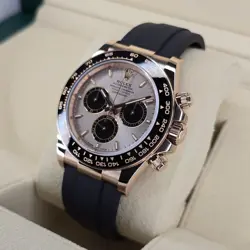 ROLEX DAYTONA 126515LN 40MM SUNDUST DIAL 18K  EVEROSE GOLD OYSTERFLEX BLACK B&P