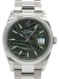 ROLEX DATEJUST 36 PALM MOTIF 126200 RANDOM MENS AUTOMATIC #T047