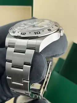 ♛ Rolex Explorer II 42mm 216570 Polar White/Orange Steel GMT MINT FullSet+Extras