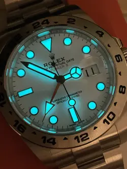 ♛ Rolex Explorer II 42mm 216570 Polar White/Orange Steel GMT MINT FullSet+Extras