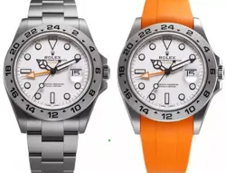 ♛ Rolex Explorer II 42mm 216570 Polar White/Orange Steel GMT MINT FullSet+Extras