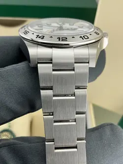 ♛ Rolex Explorer II 42mm 216570 Polar White/Orange Steel GMT MINT FullSet+Extras