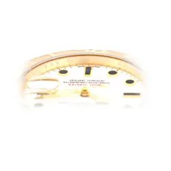 ROLEX 18K Yellow Gold 35mm Yacht-Master White 168628 Box Warranty MINTY
