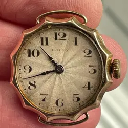 ANTIQUE ROLEX LADIES 9CT GOLD WATCH FOR REPAIR