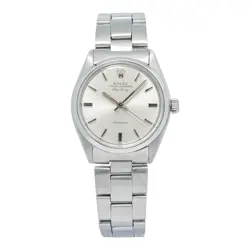 ROLEX AIR-KING 5500 OYSTER STAINLESS STEEL SILVER DIAL AUTOMATIC MEN WATCH 34MM