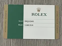 ROLEX GUARANTEE WARRANTY CARD BOOKLET 2015 SUBMARINER DATE 116613LN !