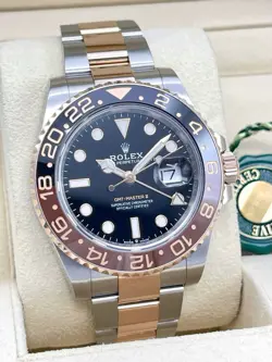 Rolex GMT-Master II 126711CHNR 40mm Rootbeer Bi Metal Rose Gold Black Dial Tone