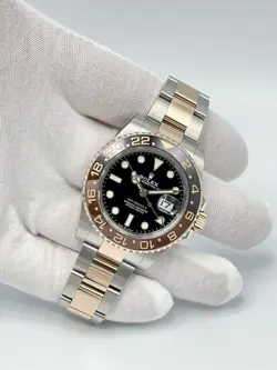 Rolex GMT-Master II 126711CHNR 40mm Rootbeer Bi Metal Rose Gold Black Dial Tone