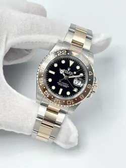 Rolex GMT-Master II 126711CHNR 40mm Rootbeer Bi Metal Rose Gold Black Dial Tone
