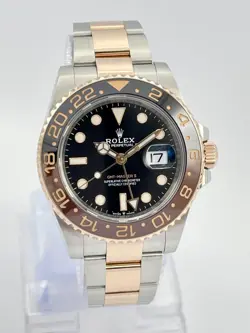 Rolex GMT-Master II 126711CHNR 40mm Rootbeer Bi Metal Rose Gold Black Dial Tone