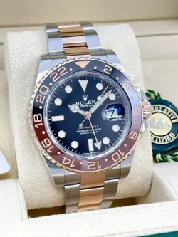 Rolex GMT-Master II 126711CHNR 40mm Rootbeer Bi Metal Rose Gold Black Dial Tone